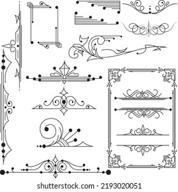 document decorative templates elegant classical symmetric shapes