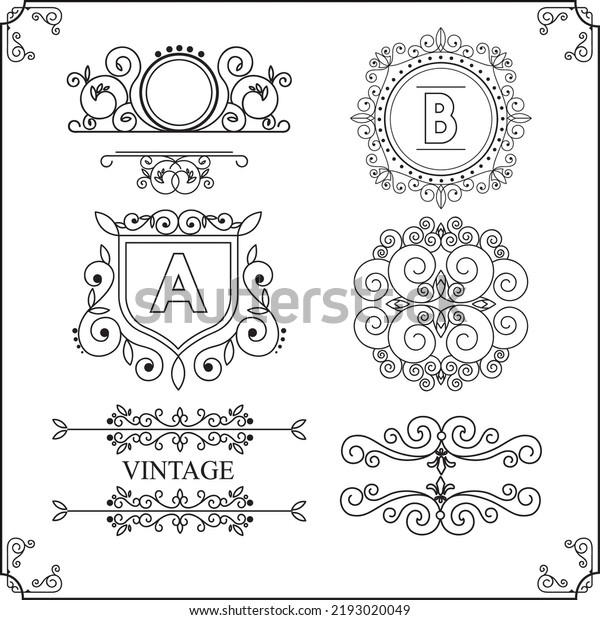 document decorative templates elegant classical\
symmetric shapes