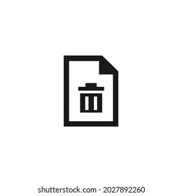 document delete black icon isolated white background, for web, app, and presentation 