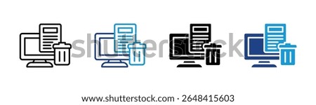 Document Deletion Icon Element For Design