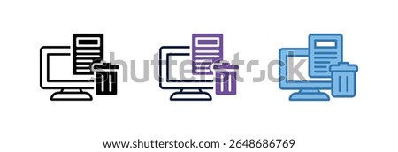 Document Deletion Icon Element For Design