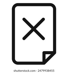 Document Deletion Icon Perfect for File Cleanup