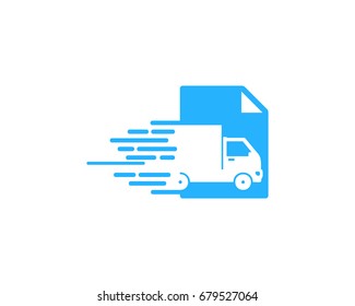 Document Delivery Icon Logo Design Element