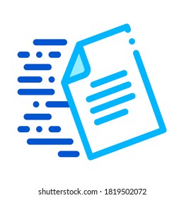 Document Delivery Icon Vector. Outline Document Delivery Sign. Isolated Contour Symbol Illustration