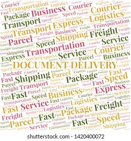 Document Delivery word cloud. Wordcloud made with text only.