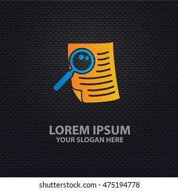 Document design on dark background,vector