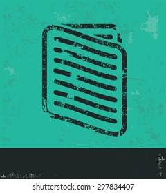 Document design on green background,grunge vector