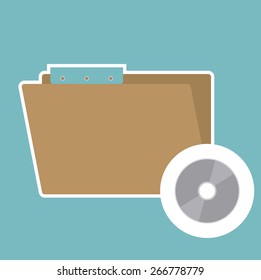 Document  design over blue background, vector illustration