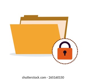 Document design over white background, vector illustration 