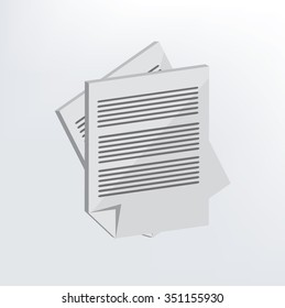 Document design, three dimension, vector