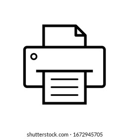 Document desktop printer flat icon for apps and websites