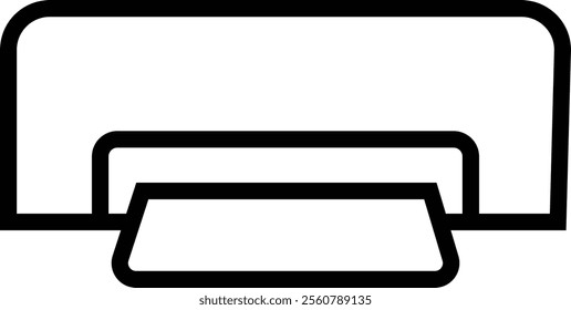 Document desktop printer icon, digital printing vector icons for web design isolated on transparent background, Document copier outline, linear and full pictogram. Symbol, logo graphic design.