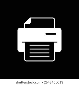 Vetor de ícone da impressora da área de trabalho de documentos para aplicativos e sites.