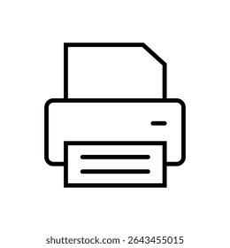 Vetor de ícone da impressora da área de trabalho de documentos para aplicativos e sites.