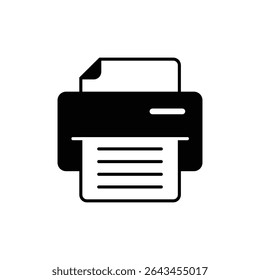 Vetor de ícone da impressora da área de trabalho de documentos para aplicativos e sites.