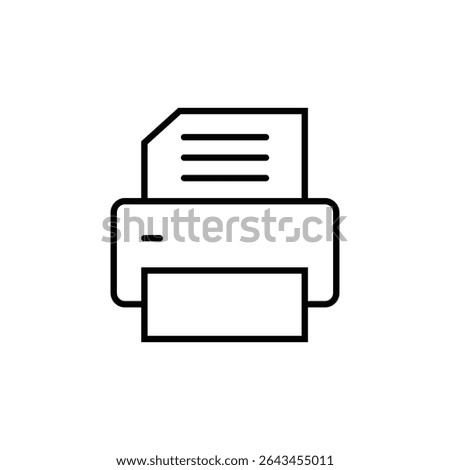 Document desktop printer icon vector for apps and websites.