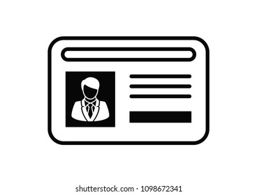 Document determining identity icon.