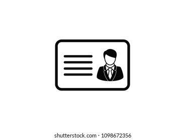 Document determining identity icon.