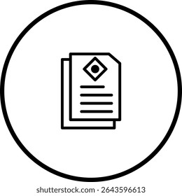 Document with Diamond Icon: A Clean and Simple Vector Illustration for Various Uses