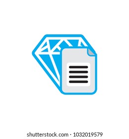 Document Diamond Logo Icon Design