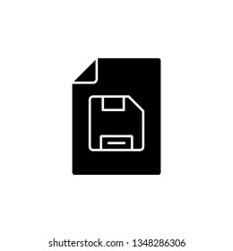 Document disk, file vector icon. Premium quality graphic design icon. One of the collection icons for websites, web design, mobile app