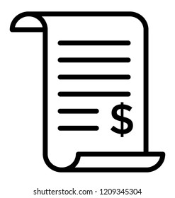 A document with dollar sign symbolising financial report