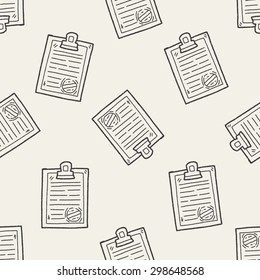 document doodle seamless pattern background