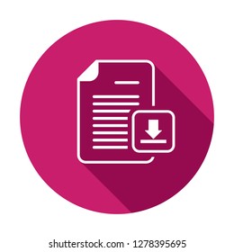 Document download file internet page icon. Vector icon