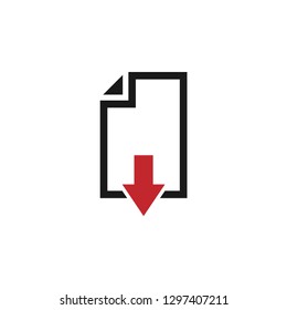 Document download icon graphic design template vector isolated