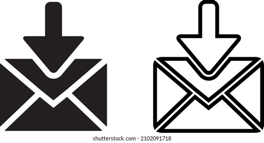 Document download icon on white
