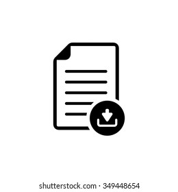 Document With Download Sign Icon