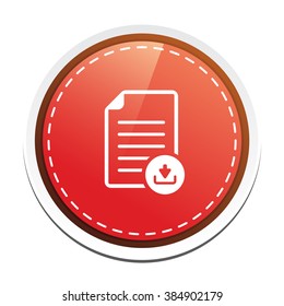 document with download sign icon