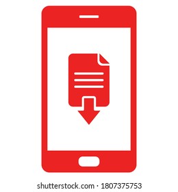 Dokumentdownload und Smartphone auf Weiß