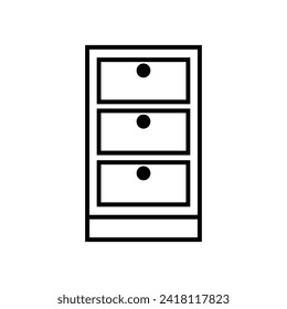 document drawer vector in white background