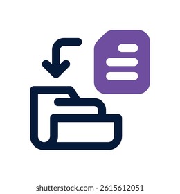 document dual tone icon. Sleek and modern vector icon for websites, mobile apps, marketing materials, and corporate design. Fully scalable and ready to use.