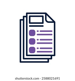 document dual tone icon. vector icon for your website, mobile, presentation, and logo design.