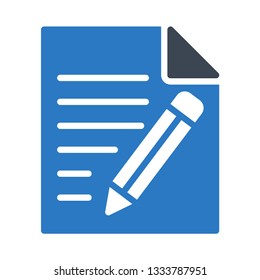 document edit glyph double color icon