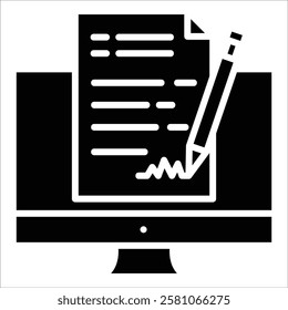 Document Edit Icon Element For Design