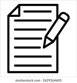 Document Edit Icon Element For Design