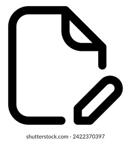 Document Edit Icon Illustration for web, app, infographic, etc