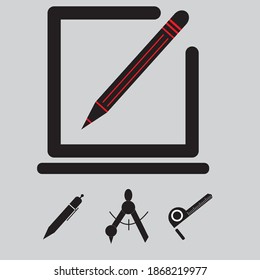 Document edit line icon. linear style sign for mobile concept and web design. Writing paper and pencil outline vector icon. 