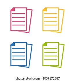 Document - Editable Vector Icon - Isolated On White Background