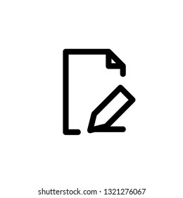 Document Editor icon with line style vector illustration. Document Software