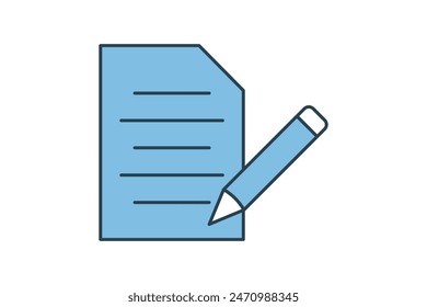 Document Editor icon. icon related to edit tool. suitable for web site, app, user interfaces, printable etc. flat line icon style. simple vector design editable