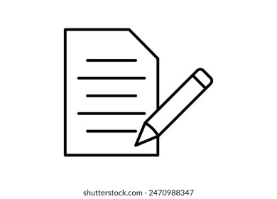 Document Editor icon. icon related to edit tool. suitable for web site, app, user interfaces, printable etc. line icon style. simple vector design editable