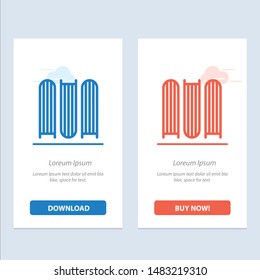 Document, Education, Files  Blue and Red Download and Buy Now web Widget Card Template