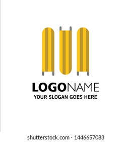 Document, Education, Files Business Logo Template. Flat Color