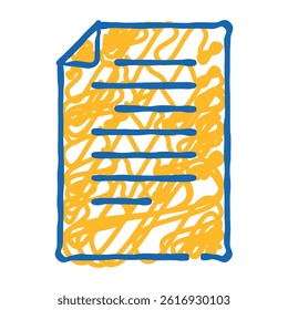 document electronic doodle icon sketch vector. document electronic sign. isolated symbol illustration