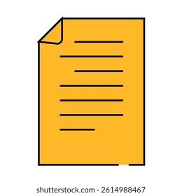 document electronic line icon vector. document electronic sign. isolated symbol illustration