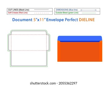 Plantilla de dilínea de 5x11 pulgadas y sobre 3D editable fácilmente redimensionable